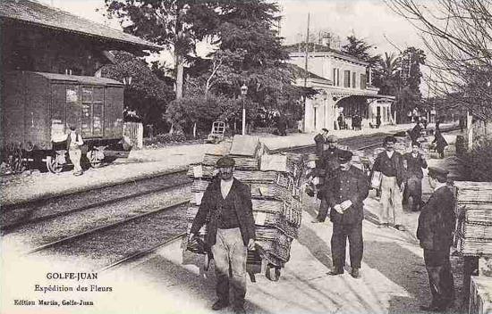 Expéditions de Fleurs à la gare de Golfe-Juan